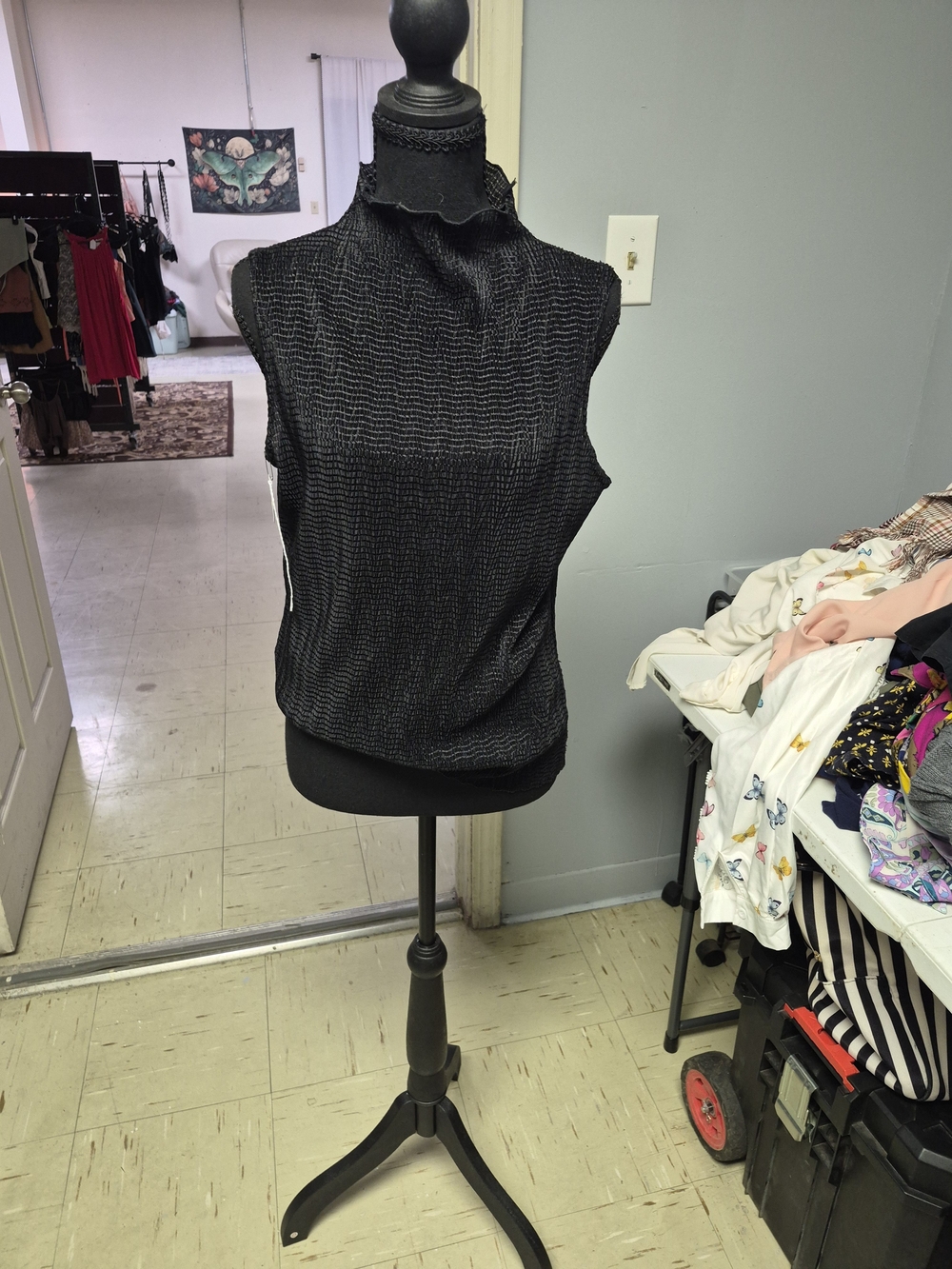 Studio Y Black Textured Off-Shoulder Sweater Top